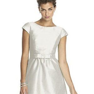 Alfred Sung Dress - Snow White - Peau De Soie